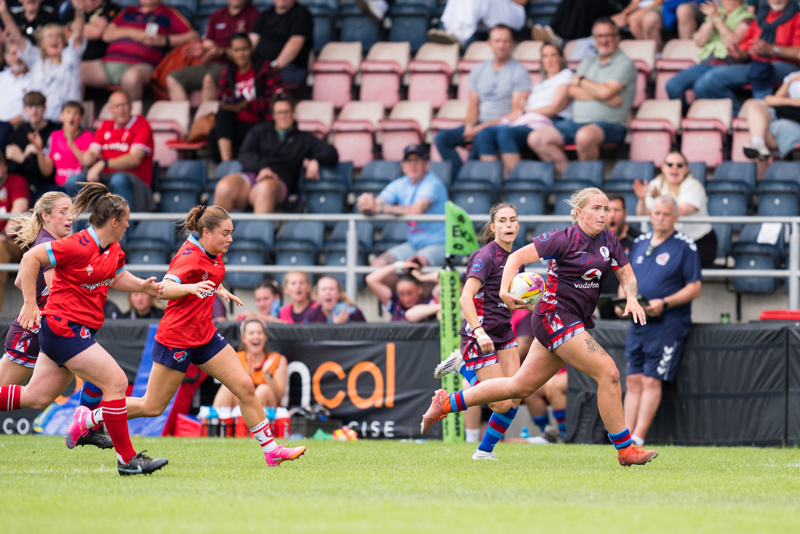 UKAF Women in action against North East Women's XV at Castle Park, Doncaster