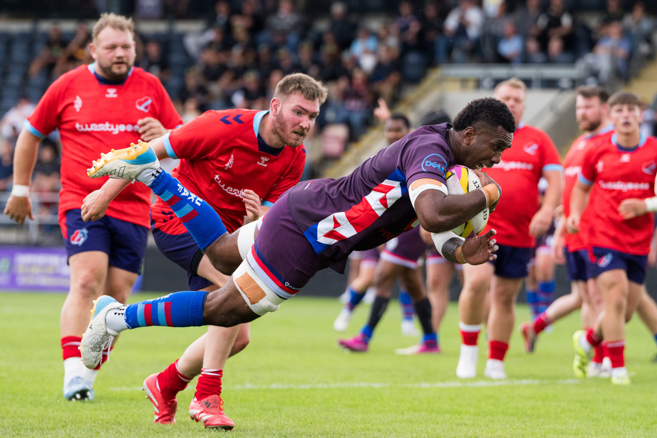 UKAF Men in action against North of England Select XV at Castle Park, Doncaster