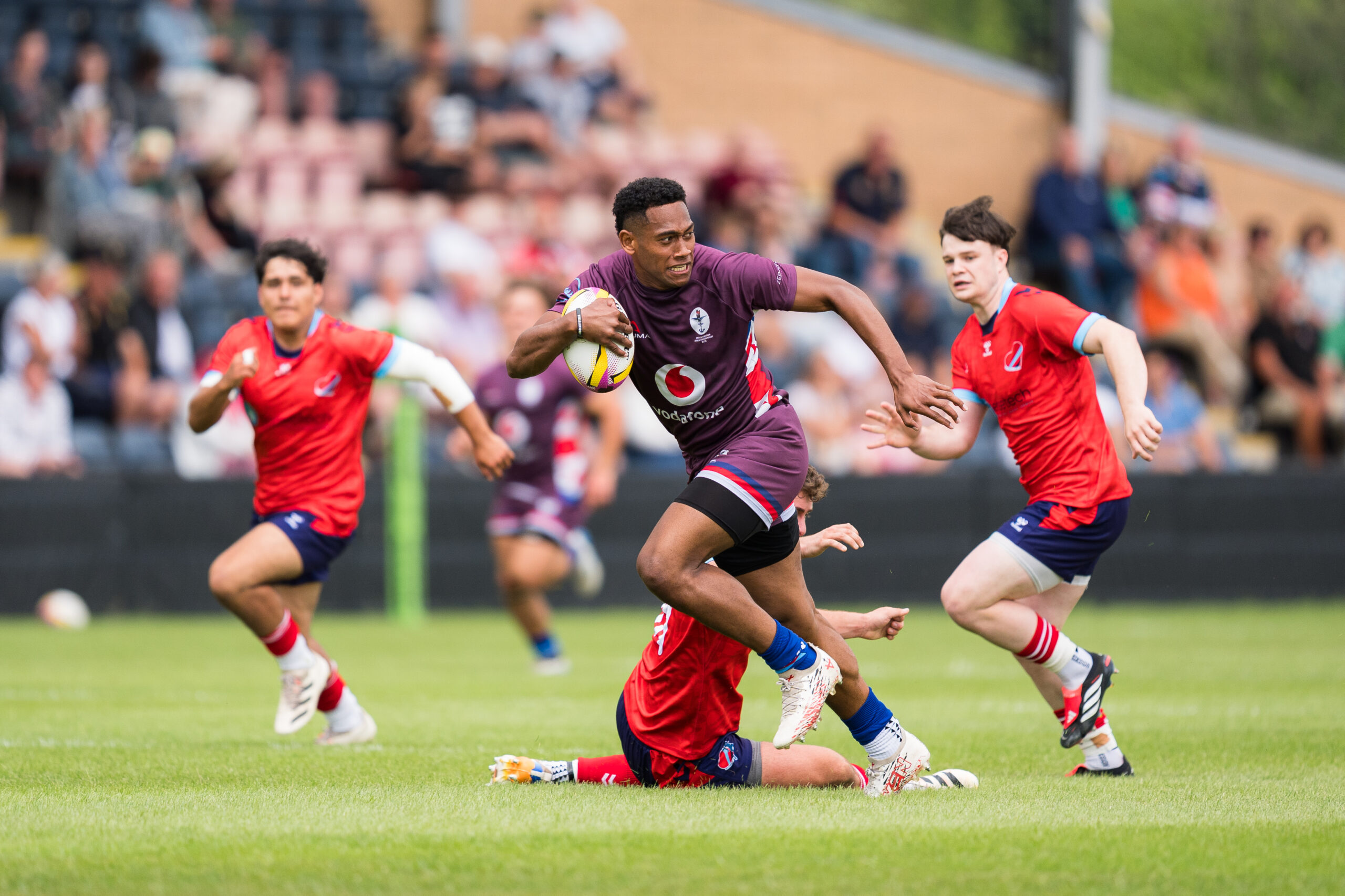 UKAF Under-23s in action against England Counties Under-20s at Castle Park, Doncaster